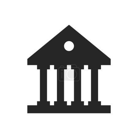 Photo for Flat Bank Building Isolated Vector Icon Illustration - Royalty Free Image