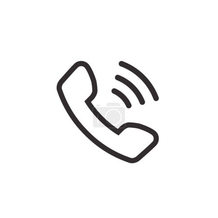 Photo for Phone Call Line Isolated Vector Icon - Royalty Free Image
