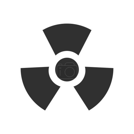 Photo for Nuclear Radiation Flat Symbol Vector Icon Illustration - Royalty Free Image