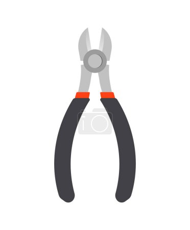 Photo for Flat Wire Cutter Plier Isolated Vector Illustration - Royalty Free Image