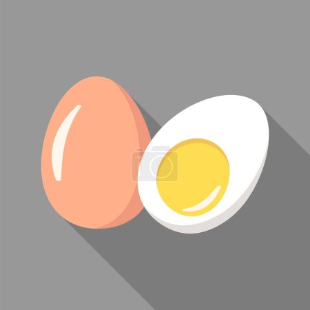 Photo for Boiled White Egg Yolk Vector Illustration - Royalty Free Image