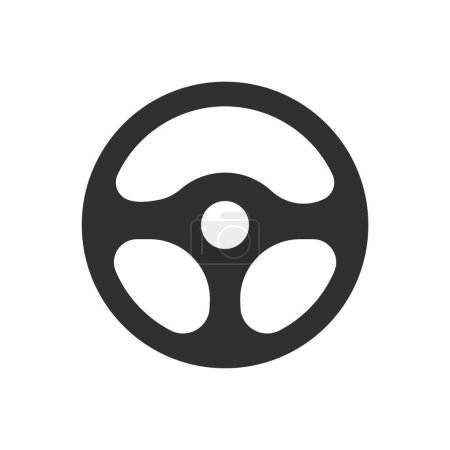 Photo for Steering Wheel Flat Isolated Icon Vector Illustration - Royalty Free Image