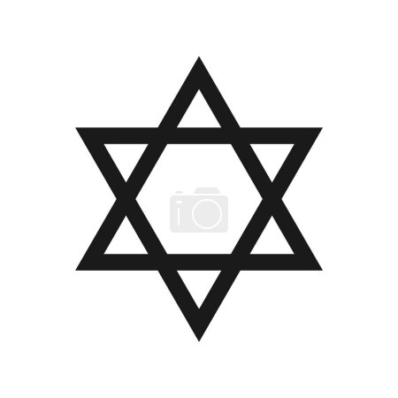 Photo for Star Of David Sign Symbol Vector Illustration - Royalty Free Image