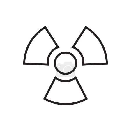 Photo for Nuclear Symbol Line Style Icon Isolated Vector Illustration - Royalty Free Image