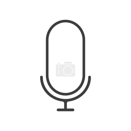 Photo for Microphone Speaker Line Style Icon Isolated Vector Illustration - Royalty Free Image