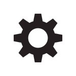 Gear Setting Flat Symbol Isolated Vector Icon Illustration
