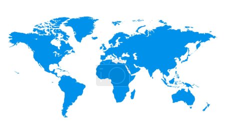 Illustration for Blue World Map Earth Vector Illustration Background - Royalty Free Image