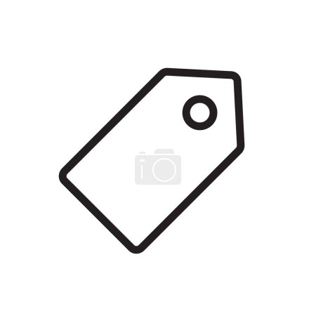Photo for Price Tag Label Line Icon Vector Illustration - Royalty Free Image