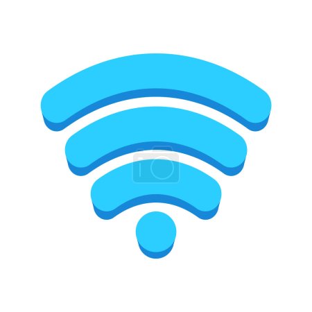 Illustration for Modern WiFi Wireless Network Isolated Vector Icon Illustration - Royalty Free Image