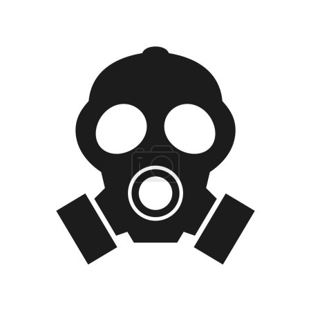 Máscara de gas respirador Ilustración vectorial aislada
