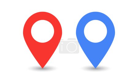 Photo for Location Map Pin Icons Isolated Vector Illustration - Royalty Free Image