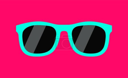 Photo for Blue Funny Glasses Pink Background Isolated Vector Illustration - Royalty Free Image