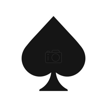 Photo for Black Spades Playing Cards Symbol Isolated Vector Illustration - Royalty Free Image