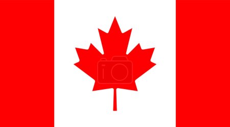 Illustration for Canada National Country Flag Vector Illustration - Royalty Free Image