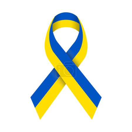 Photo for Ukraine Flag Solidiraty Stripe Ribbon Isolated Vector Illustration - Royalty Free Image