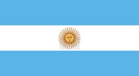 Téléchargez les illustrations : Illustration vectorielle du drapeau national argentin - en licence libre de droit
