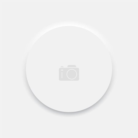 Photo for Neumorphism Round Blank Button UI Element Isolated Vector Illustration - Royalty Free Image