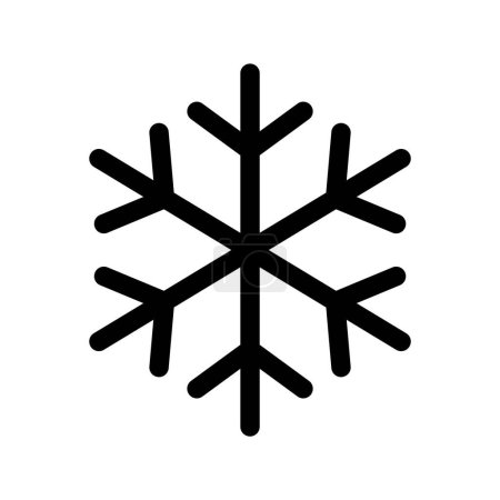 Photo for Snowflake Ice Crystal Flat Icon Isolated Vector Illustration - Royalty Free Image