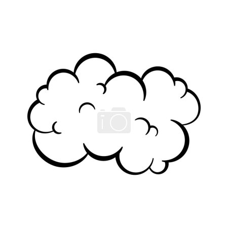 Photo for Cloud Smoke Outline Cartoon Style Isolated Vector Illustration - Royalty Free Image