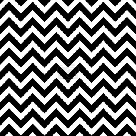 Photo for Black White Chevron Seamless Pattern Zigzag Line Vector Illustration - Royalty Free Image