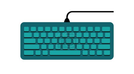 Photo for Keyboard Computer Equipment Cartoon Style Vector Illustration - Royalty Free Image