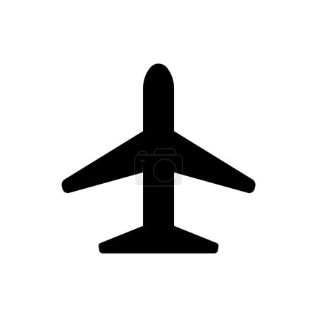 Photo for Airplane Mode Silhouette Isolated Vector Icon Illustration - Royalty Free Image