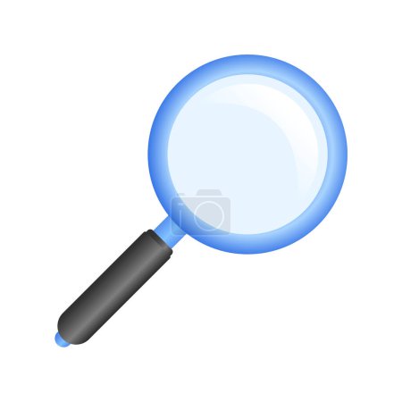 Photo for Flat Magnifying Glass Instrument Search Lens Symbol Vector Illustration - Royalty Free Image