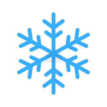 Ilustración de Azul invierno copo de nieve aislado Vector Icono Ilustración - Imagen libre de derechos