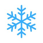 Blue Winter Snowflake Isolated Vector Icon Illustration