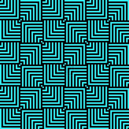 Photo for Blue Geometric Maze Shape Seamless Pattern Background Vector Illustration - Royalty Free Image