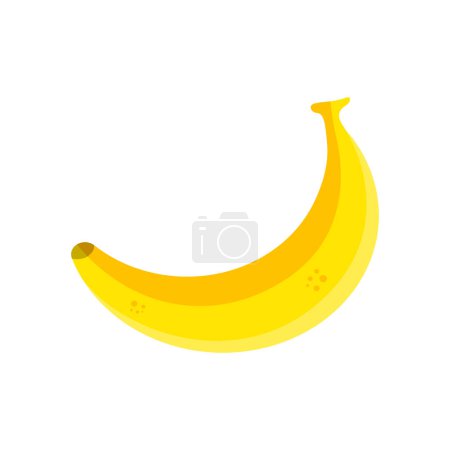Photo for Banana Healthy Natural Fruit Flat Vector Illustration - Royalty Free Image