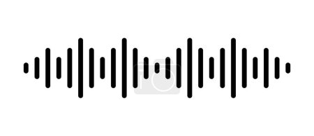 Téléchargez les illustrations : Illustration vectorielle de ligne de fréquence d'onde sonore de musique - en licence libre de droit