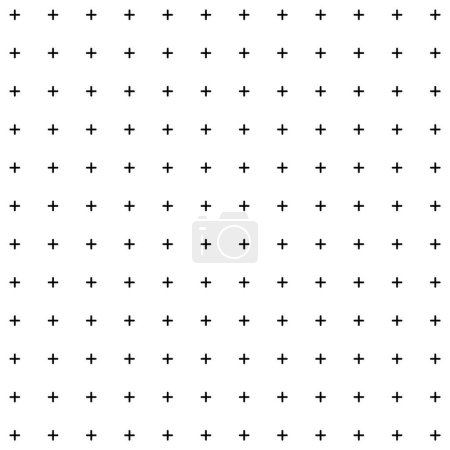 Photo for Plus Symbol Grid Repeat Pattern White Background Vector Illustration - Royalty Free Image