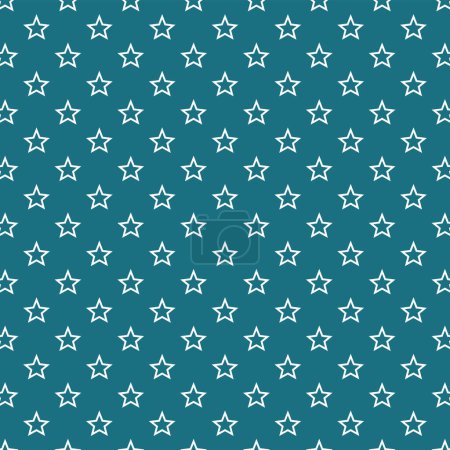 Photo for White Stars Blue Background Seamless Pattern Vector Illustration - Royalty Free Image