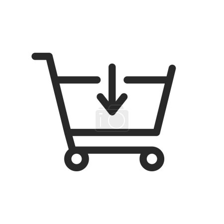 Photo for Add To Cart Shopping Commercial Icon Isolated Vector Illustration - Royalty Free Image