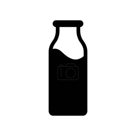 Photo for Milk Bottle Flat Icon Isolated Vector Illustration - Royalty Free Image