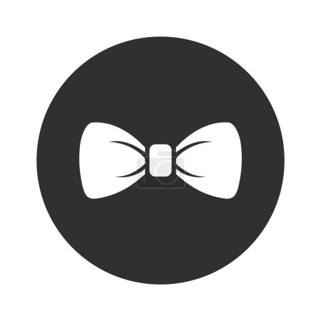 Photo for Flat Bow Tie Circular Icon Isolated Vector Illustration - Royalty Free Image