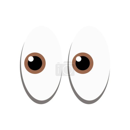 Photo for White Eyes Emoji Icon Vector Illustration - Royalty Free Image