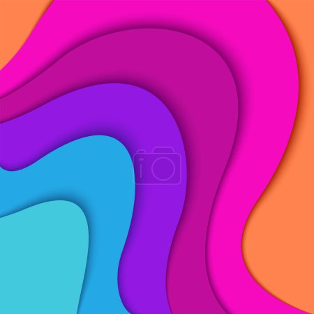 Photo for Colorful Wavy Shadow Background Vector Illustration - Royalty Free Image