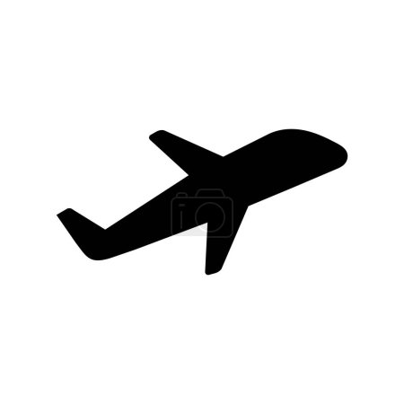 Photo for Airplane Silhouette Side View Icon Isolated Vector Illustration - Royalty Free Image