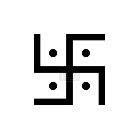 Ilustración de Swastika Jainism Hinduism Religión Símbolo Icono Vector - Imagen libre de derechos