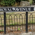 A cast iron street sign for Royal Avenue in the centre of Bath in Somerset.