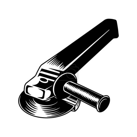 Illustration for Angle grinder illustration premium vector - Royalty Free Image