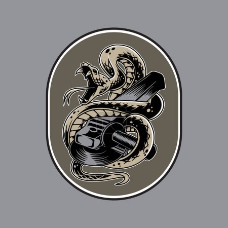 Ilustración de Ilustración serpiente enojado vector premium - Imagen libre de derechos