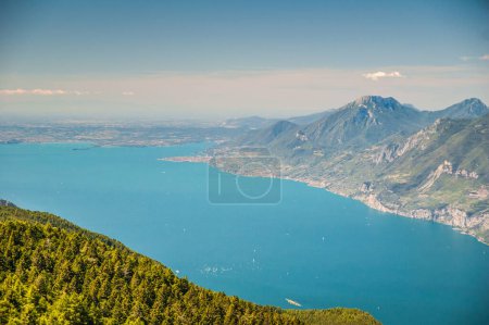 Photo for Alpine lake, Garda lake, mountain lake, cliff - Royalty Free Image
