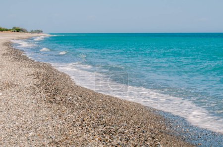 Photo for Mediterranean beach, beach and shore, blu water, - Royalty Free Image