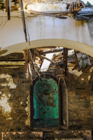 Foto de Pueblo fantasma abandonado, edificio antiguo - Imagen libre de derechos