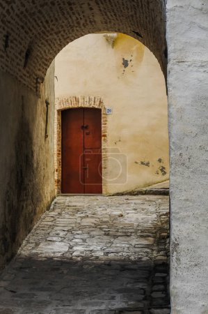 Photo for Arch and door in the historic center - Royalty Free Image