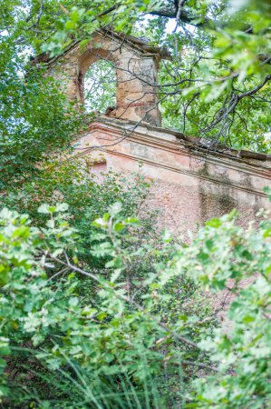 Téléchargez les photos : Vieille église abandonnée dans la forêt, église perdue dans le bois - en image libre de droit