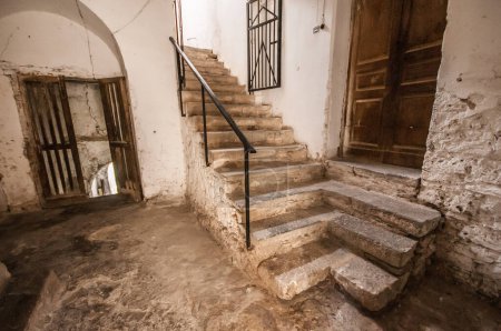 Photo for Interior of an old abandoned peasant house - Royalty Free Image